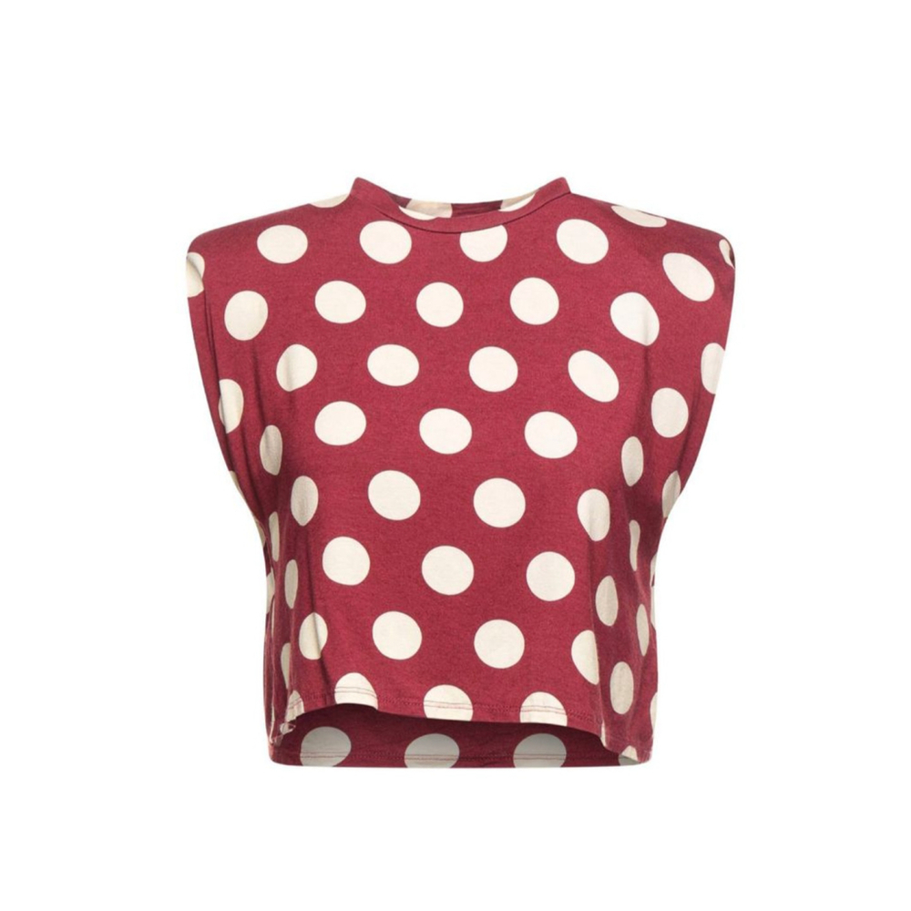 Souvenir Red & White Polka Dot Short Sleeve T Shirt